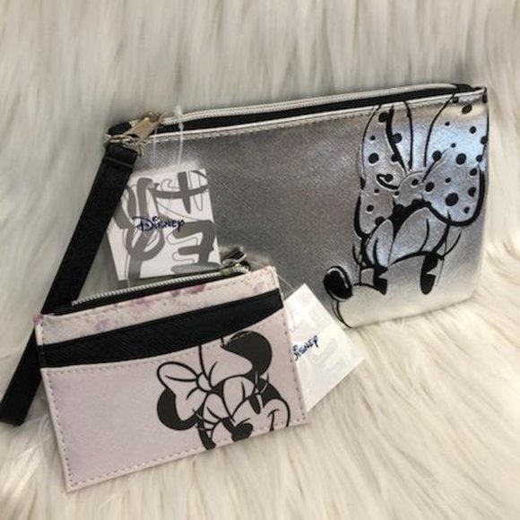 Disney Minnie Mouse Coordinating Wristlet Card Case Set